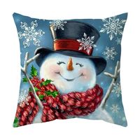 Cute Snowman Short Plush Pillow Cases main image 4