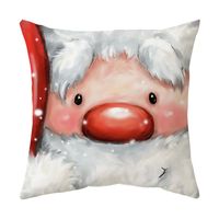 Moda Árbol De Navidad Papá Noel Alce Poliéster Fundas De Almohada sku image 35