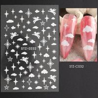 Simple Style Clouds Letter Unicorn Paper Nail Decoration Accessories 1 Piece sku image 7