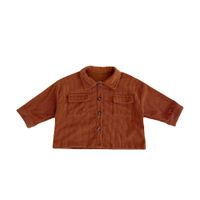 Basic Solid Color Button Cotton Boys Clothing Sets main image 4