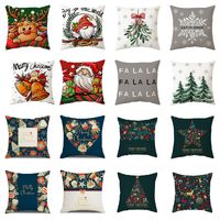 Moda Árbol De Navidad Papá Noel Alce Poliéster Fundas De Almohada main image 1