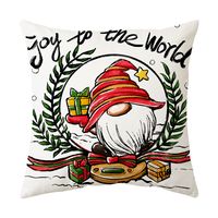 Moda Árbol De Navidad Papá Noel Alce Poliéster Fundas De Almohada sku image 4