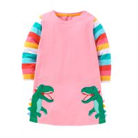 Cute Dinosaur Cotton Girls Dresses main image 1