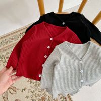 Simple Style Solid Color Button Cotton Boys Outerwear main image 1