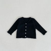 Simple Style Solid Color Button Cotton Boys Outerwear sku image 8