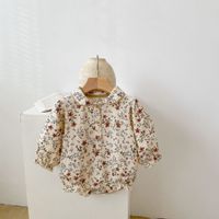 Fashion Flower Printing 100% Cotton Baby Rompers main image 5