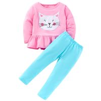 Fashion Cartoon Cotton Girls Clothing Sets sku image 2