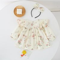 Fashion Flower Printing 100% Cotton Baby Rompers main image 3