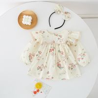 Fashion Flower Printing 100% Cotton Baby Rompers sku image 11