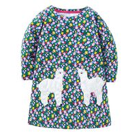 Fashion Alpaca Cotton Girls Dresses main image 4