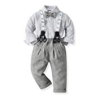 Fashion Stripe Printing Cotton Boys Clothing Sets main image 1