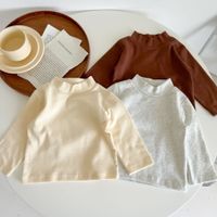 Einfacher Stil Einfarbig Baumwolle T.-shirts & Blusen main image 1