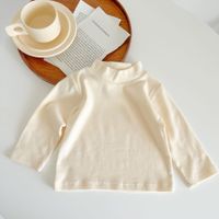 Simple Style Solid Color Cotton T-shirts & Blouses main image 2