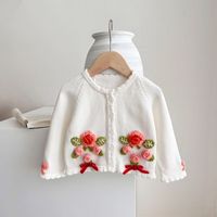 Mode Fleur Bouton 100% Coton Hoodies Et Pulls main image 2