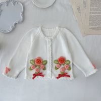 Mode Fleur Bouton 100% Coton Hoodies Et Pulls sku image 4