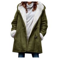 Women's Fashion Solid Color Pocket Single Breasted Coat Woolen Coat main image 5