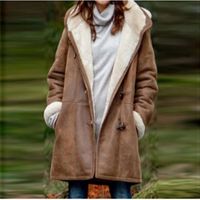 Femmes Mode Couleur Unie Poche Unique Poitrine Manteau Manteau En Laine main image 4