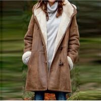 Women's Fashion Solid Color Pocket Single Breasted Coat Woolen Coat main image 4