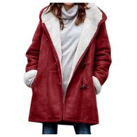 Women's Fashion Solid Color Pocket Single Breasted Coat Woolen Coat main image 3