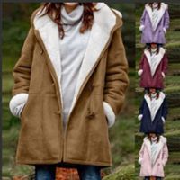 Women's Fashion Solid Color Pocket Single Breasted Coat Woolen Coat main image 6