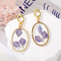 Simple Style Flower Alloy Resin Women's Earrings Necklace 1 Piece 1 Pair main image 3
