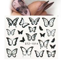 Fashion Flower Butterfly Paper Nail Decoration Accessories 1 Piece sku image 4