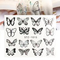 Fashion Flower Butterfly Paper Nail Decoration Accessories 1 Piece sku image 3