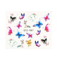 Fashion Flower Butterfly Paper Nail Decoration Accessories 1 Piece sku image 11