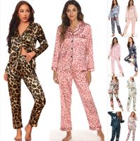 Women's Fashion Leopard Imitated Silk Polyester Pants Sets main image 1