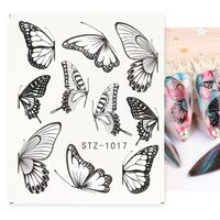 Fashion Flower Butterfly Paper Nail Decoration Accessories 1 Piece sku image 2