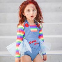 Halloween Casual Stripe Polyester Baby Rompers main image 2