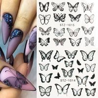 Fashion Flower Butterfly Paper Nail Decoration Accessories 1 Piece main image 1