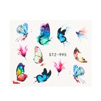 Fashion Flower Butterfly Paper Nail Decoration Accessories 1 Piece sku image 43
