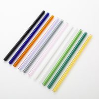 Fashion Solid Color Glass Straw 1 Piece main image 4