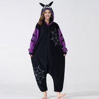 Fashion Spider Web Pajama Sets Polar Fleece Button Lingerie & Pajamas sku image 7