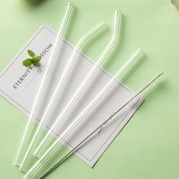 Fashion Solid Color Glass Straw 1 Piece main image 3
