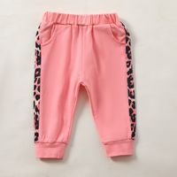 Fashion Letter Leopard Printing 100% Cotton Girls Clothing Sets main image 5