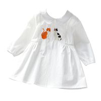Fashion Cat Embroidery Cotton Girls Dresses main image 4