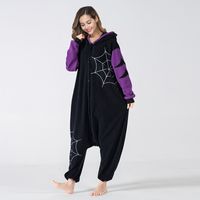 Fashion Spider Web Pajama Sets Polar Fleece Button Lingerie & Pajamas main image 3
