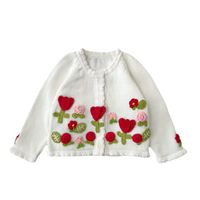 Fashion Flower Button 100% Cotton Hoodies & Sweaters main image 6