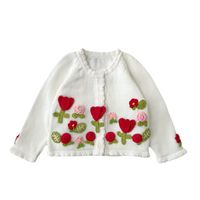 Mode Fleur Bouton 100% Coton Hoodies Et Pulls main image 6