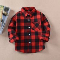 Fashion Plaid Printing 100% Cotton T-shirts & Blouses main image 1