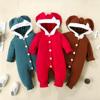 Cute Clouds Button Cotton Baby Rompers main image 3