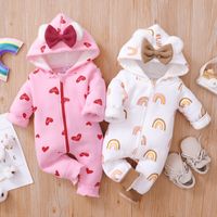 Cute Clouds Button Cotton Baby Rompers main image 2