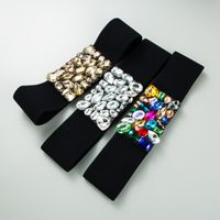 Elegant Geometric Rhinestone Inlay Rhinestones Women's Corset Belts main image 8