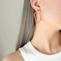 Fashion Solid Color Titanium Steel Hoop Earrings 1 Pair sku image 3