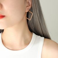 Fashion Solid Color Titanium Steel Hoop Earrings 1 Pair sku image 4