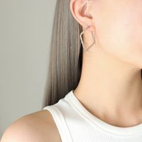 Fashion Solid Color Titanium Steel Hoop Earrings 1 Pair sku image 6