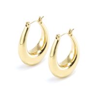 1 Pair Simple Style U Shape Polishing Stainless Steel Hoop Earrings main image 5