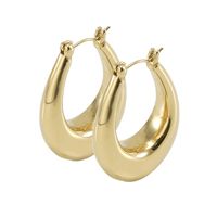 1 Pair Simple Style U Shape Polishing Stainless Steel Hoop Earrings sku image 3